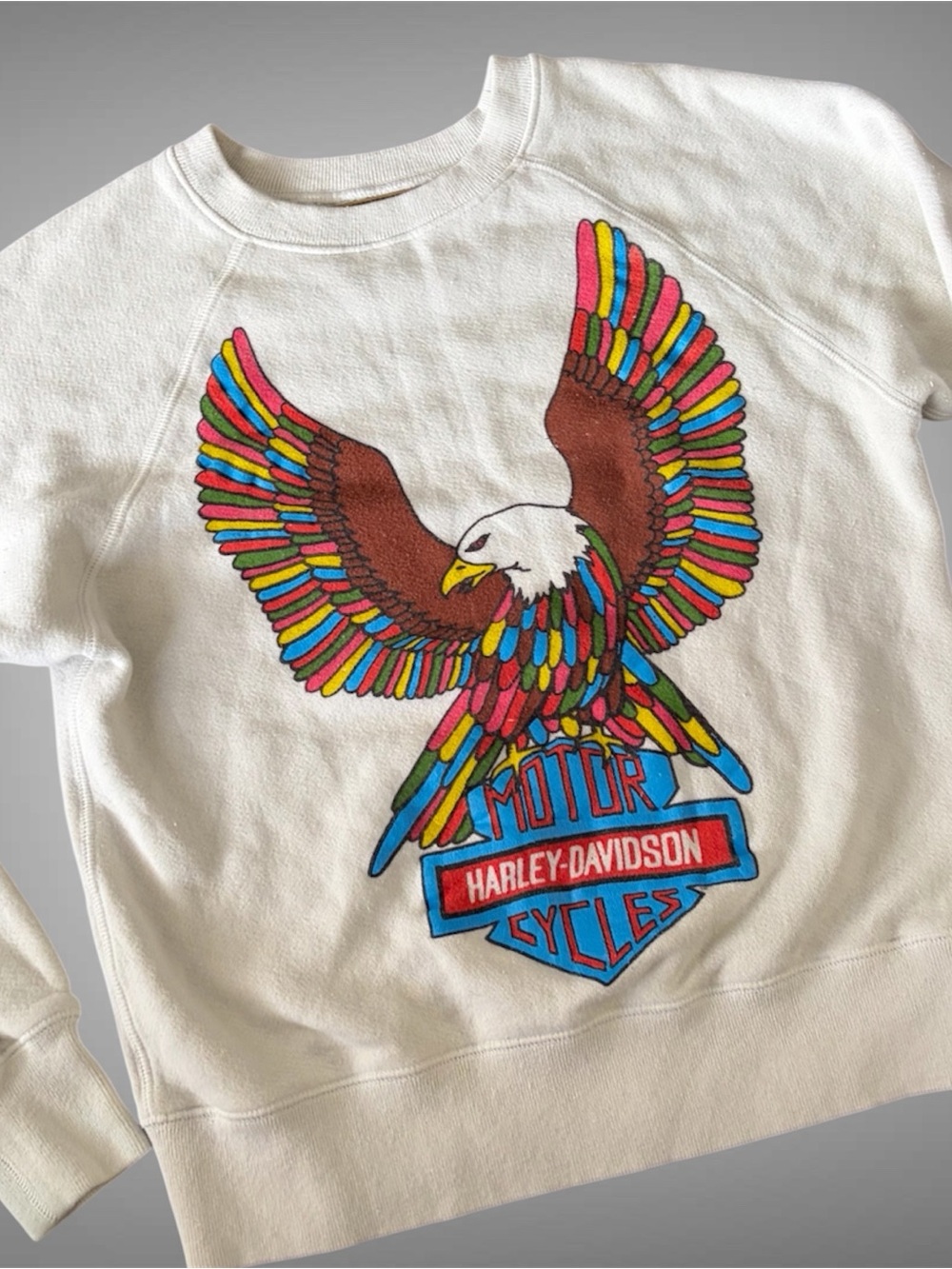 VINTAGE INSPIRED MADEWORN
HARLEY DAVIDSON EAGLE
MOTORCYCLE SWEATSHIRT
